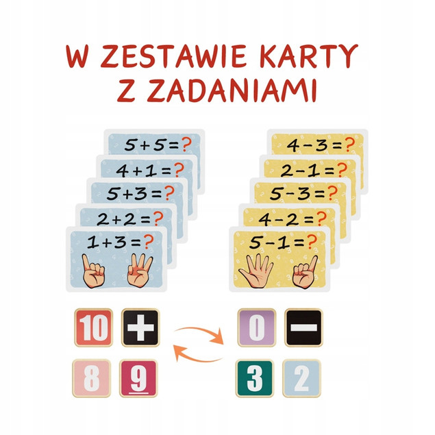 TOP BRIGHT Nauka Liczenia na Palcach 3+ Drewniana Zabawka Montessori