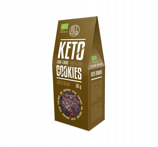 Opakowanie Keto Ciasteczek BIO z kakao Diet Food