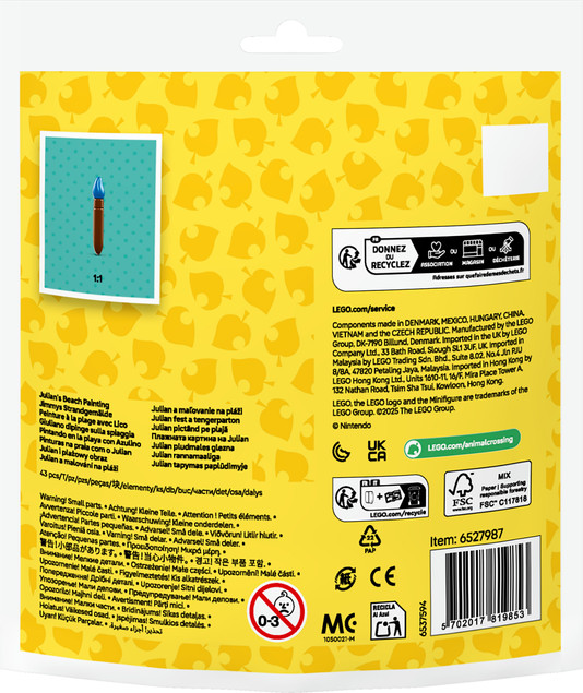 Klocki LEGO 30703 Animal Crossing Julian i Plażowy Obraz Zestaw