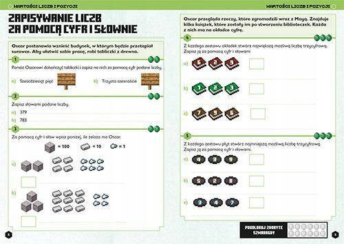 Minecraft Matematyka Megazadania D. Lipscombe L. Bovey 9+ HarperKids