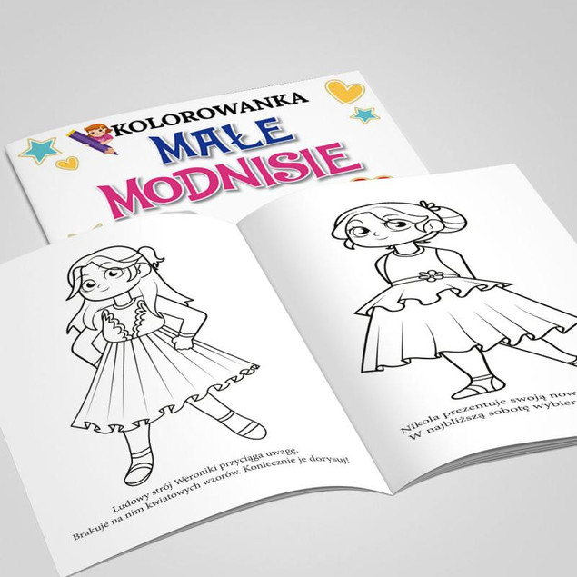 Kolorowanka z naklejkami. Małe Modnisie