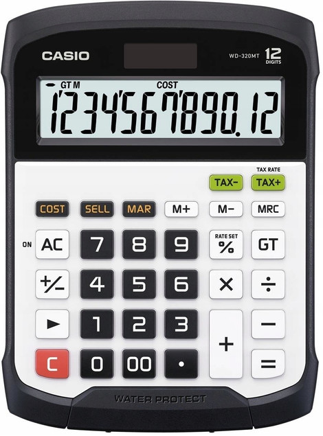 Kalkulator biurowy CASIO WD-320MT wodoszczelny i pyłoszczelny IP54