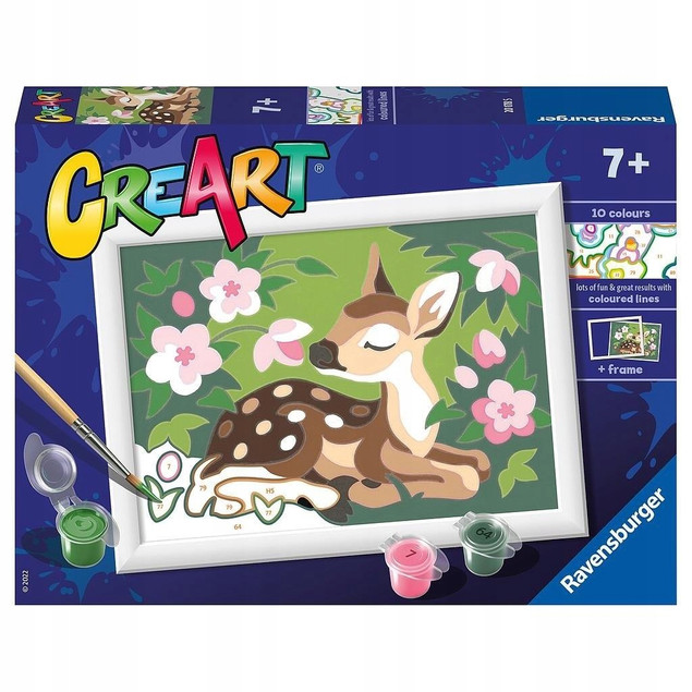 Malowanie po numerach Ravensburger CreArt Mała sarenka 16x22,2 cm