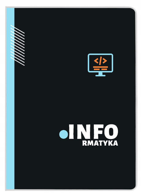 Zeszyt Przedmiotowy A5 60k Kratka Informatyka Top-2000 ze Ściągami