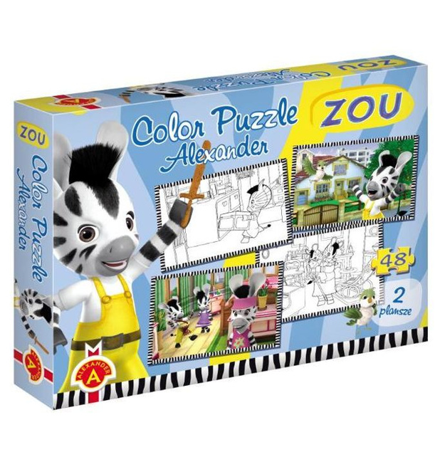 ALEXANDER, ZABAWKA EDUKACYJNA, COLOR PUZZLE 2 X 48 - ZOU