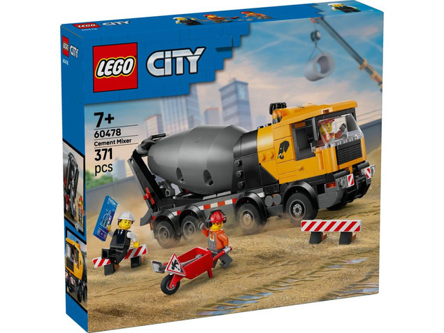 LEGO City 60478 Betoniarka z Bębnem i Minifigurkami