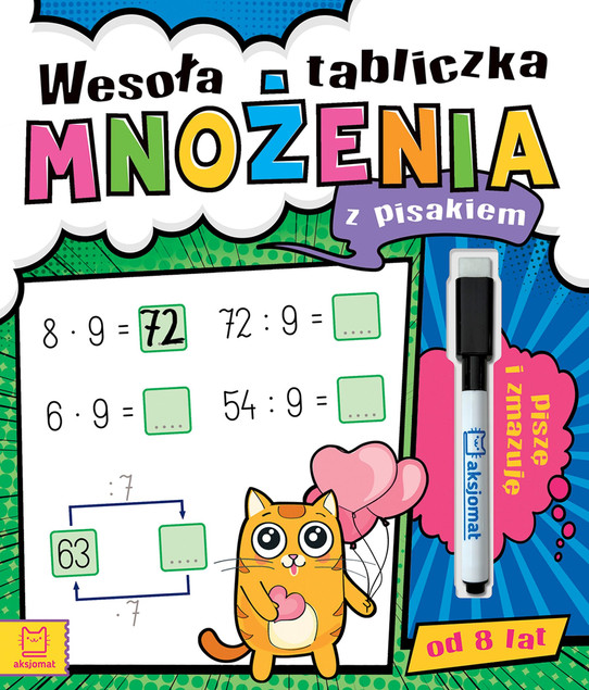 Wesoła Tabliczka Mnożenia Z Pisakiem Piszę i Zmazuję 7+ Aksjomat 3780