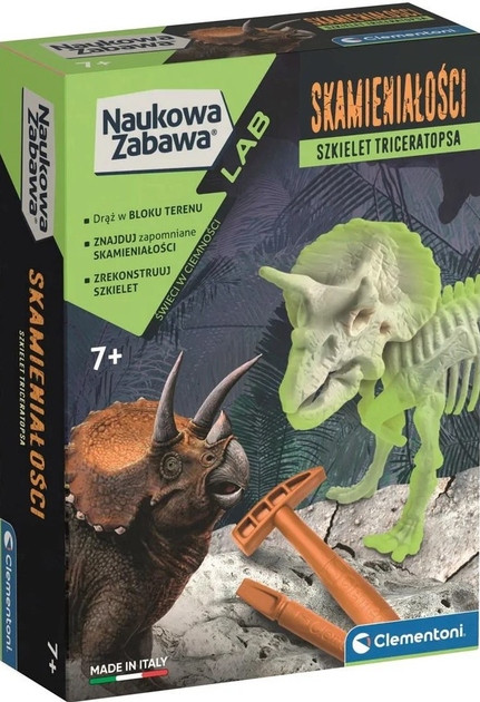 Naukowa zabawa. Triceratops fluorescencyjny