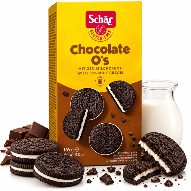 Chocolate O's ciastka, markizy 165g Schar