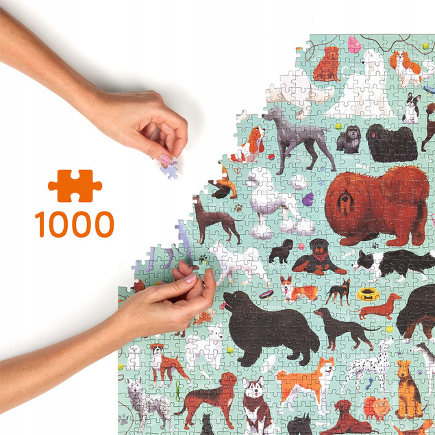 CzuCzu Puzzlove Puzzle Rodzinne Psy 1000 elementów