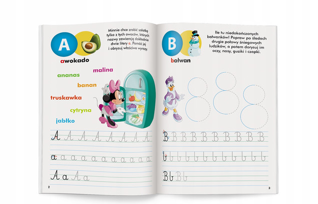 Disney uczy Minnie Ćwiczenia z naklejkami Litery Praca zbiorowa