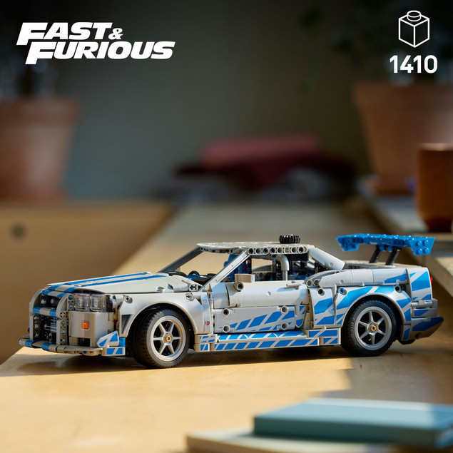 LEGO Technic 42210 Nissan Skyline GT-R (R34) "2 Szybcy i Wściekli" – Model Samochodu dla Dorosłych