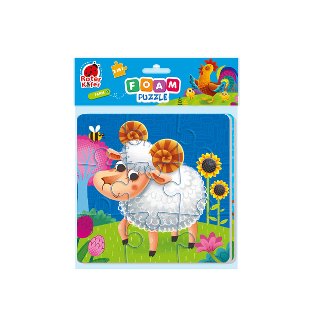 Piankowe Puzzle Roter Kafer 2w1 25 el. Miękkie Układanki Zwierzątka