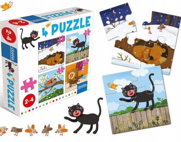 Puzzle z kotem gra 00406 GRANNA