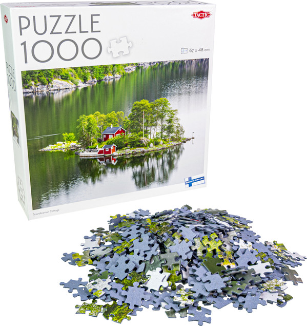 Puzzle Tactic 1000 elementów Scandinavian Cottage | Relaksujący Krajobraz