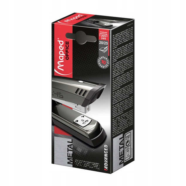 Zszywacz Biurowy Metalowy Maped Advance Grafit