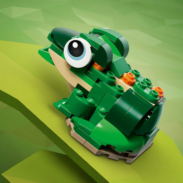 LEGO Creator 3 w 1 31377 Żółw i Kwiat Lilii Wodnej – 3w1 Zwierzęta Kameleon Żaba