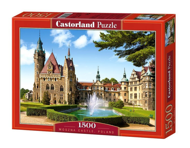 Puzzle 1500 Układanka Widok ZAMEK Moszna Ogród Park 9+ Castor