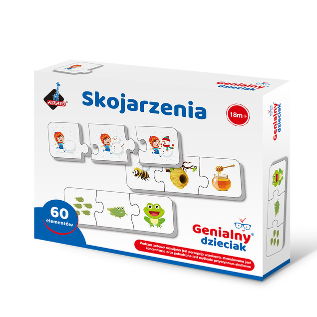 Puzzle Askato 60 elementów SKOJARZENIA Edukacyjne
