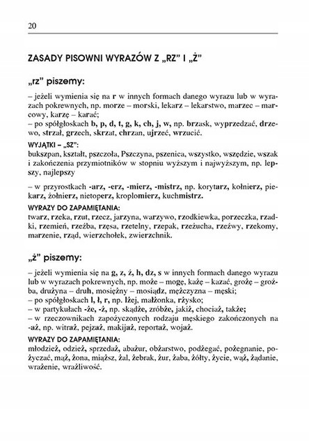 Nowe Dyktanda Klasy 7-8 + Mini Słowniczek + Tablice JĘZYK POLSKI Literatura