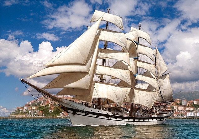 Puzzle 500 Tall Ship Leaving Harbour CASTOR
