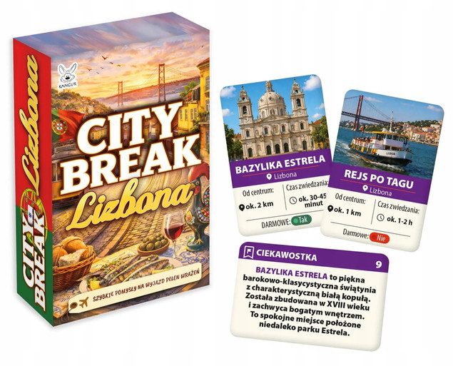 Gra planszowa City Break. Mini przewodnik. Lizbona Adar