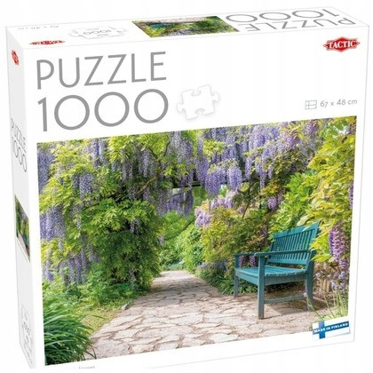 Puzzle Tactic 1000 elementów: Kwitnąca Aleja Wisterii (Wisteria Alley in blossom)
