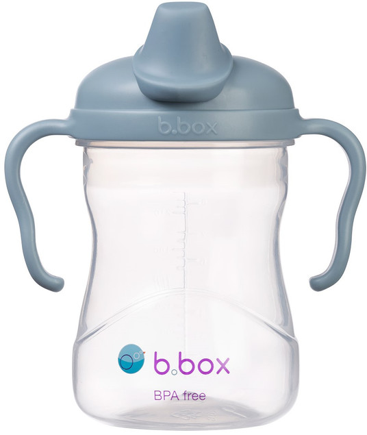 B.Box Kubek Treningowy z Miękkim Ustnikiem i Uchwytami 240 ml 4M+ Błękitny