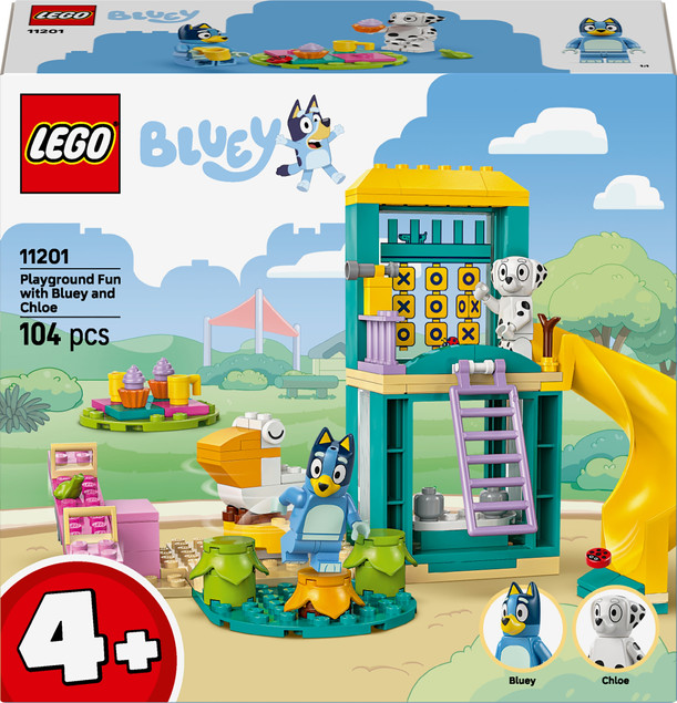 LEGO Bluey 11201 Bluey, Łatko i Zabawa na Placu Zabaw (4+)