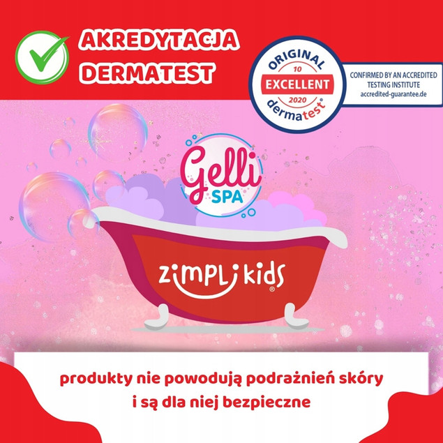 Zestaw do paznokci stóp dla dziewczynek Zimpli Kids Gelli Spa 5+ z miską i galaretką