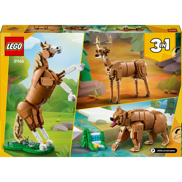 LEGO Creator 3 w 1 31166 Piękny Koń | Zestaw Zwierząt Ruchome Figurki