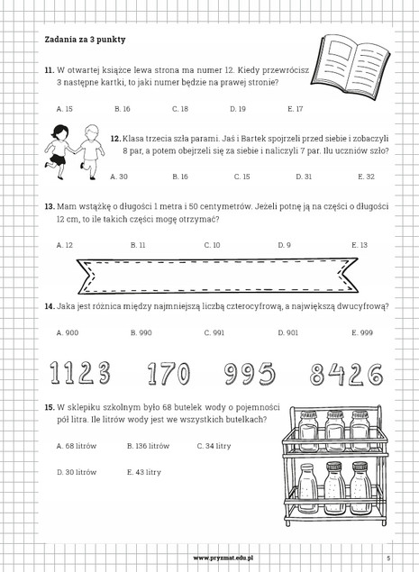 Kalkulatorek Matematyka Klasa 3 | Zadania Konkursowe | Kangur Przymat