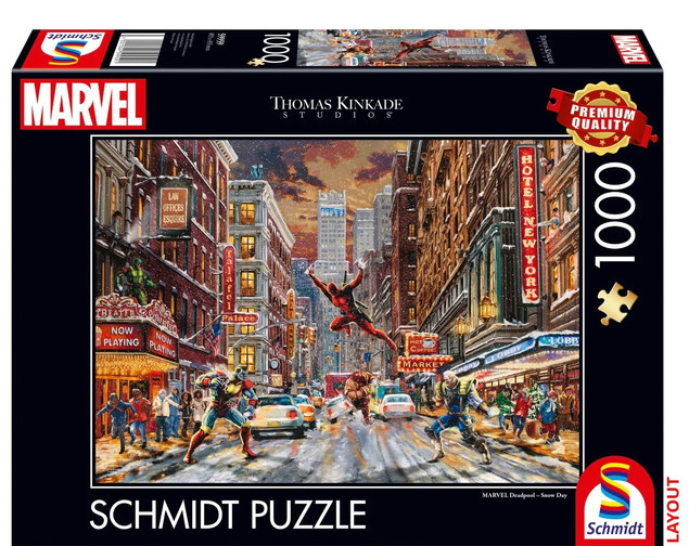Puzzle Schmidt Spiele 1000 Thomas Kinkade Deadpool Marvel Premium Quality G3