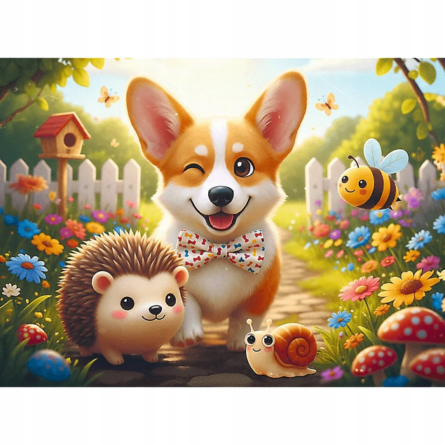 Puzzle Trefl 30 el. Dzień z Corgim - Urocze Zwierzęta