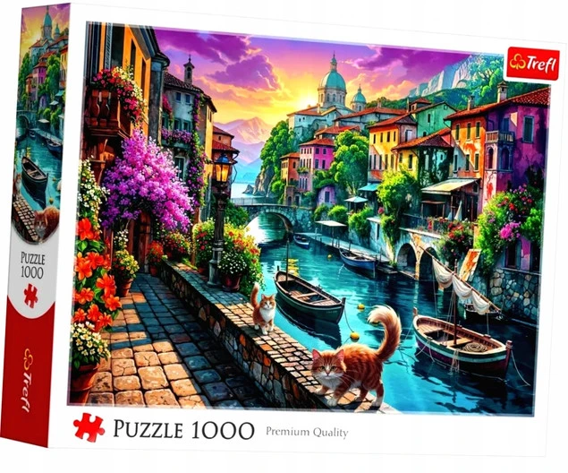 Puzzle Trefl 1000 elementów Włoskie wakacje - Malownicza Włoska Uliczka
