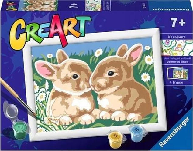 Zestaw Ravensburger CreArt Puszyste króliczki