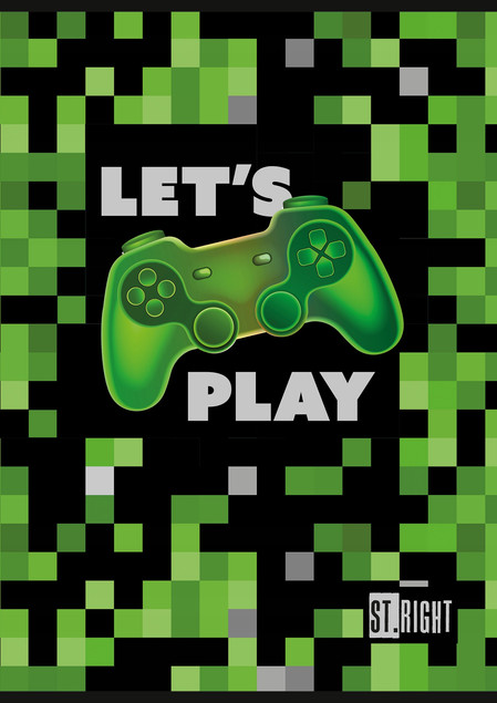 Zestaw 4 zeszytów A4 w trzy linie (kolorowe) 32 kartki ST.RIGHT GAME ZONE (70g)