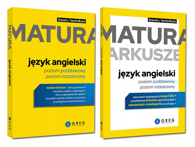 2w1 MATURA 2026 JĘZYK ANGIELSKI Repetytorium + Arkusze GREG