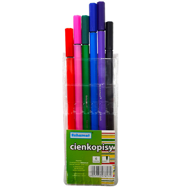 Cienkopis 0.4 mm SCHEMAT 8132 Zestaw 6 Kolorów