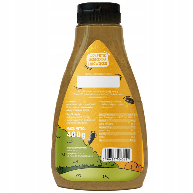 Pasta z pestek słonecznika prażonych 400 g HELPA 100% pestek