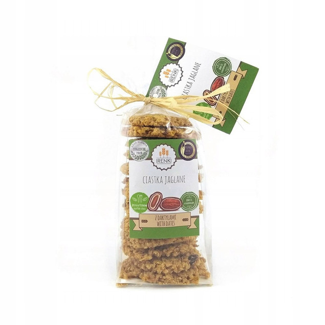 BEZGLUTENOWE Ciastka jaglane z Daktylami bez mąki 175 g Irenki