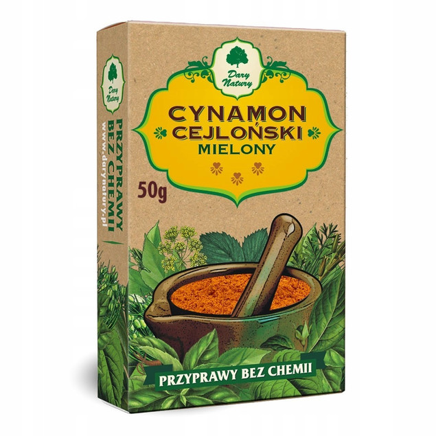 Cynamon cejloński Dary Natury mielony 50 g