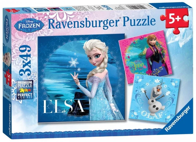Puzzle Kraina Lodu z Elzą Anną i Olafem
