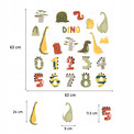 Naklejki Na Ścianę Sufit Pokoju Dziecka Cyfry Dino SAMOPRZYLEPNE Dinozaury