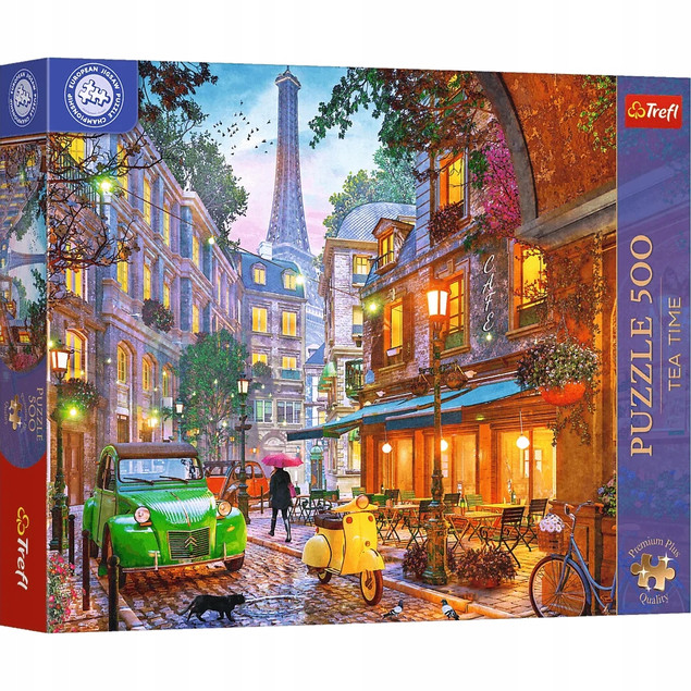 Puzzle Trefl 500 el. Mistrzostwa Europy: Tea Time Kawiarnia w Paryżu