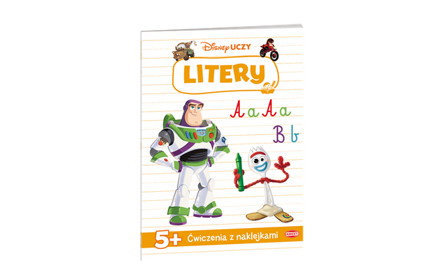 Książka Disney uczy - Filmy. Ćwiczenia z naklejkami. Litery UDN-9301
