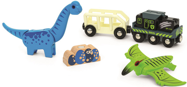 Kolejka Brio na Baterie z Dinozaurami i Świetlnymi Efektami