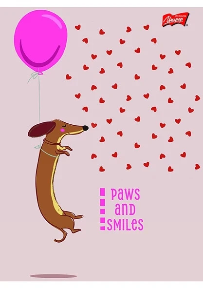 Zeszyt A4 32 kartki linia dwukolorowa Lovely Dachshund
