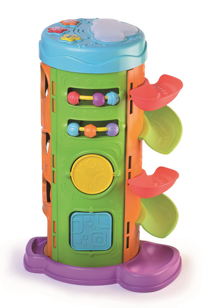 Dumel Discovery Wieża Niespodzianka 5w1 Zjeżdżalnia Sorter Kulodrom Melodie