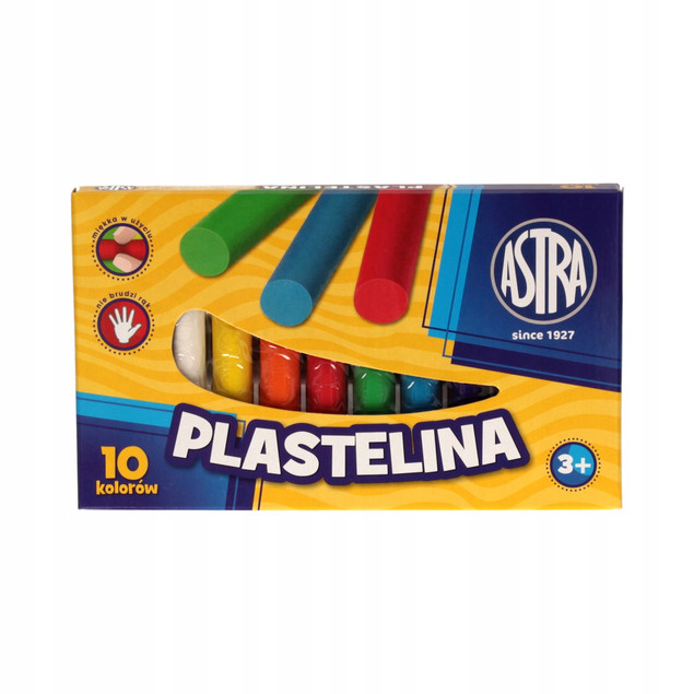 Plastelina Szkolna Dla Dzieci 10 Kolorów 3+ Astra